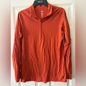 REI Dark Orange Womens Merino Wool Pullover